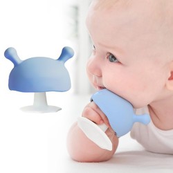 Mimi Mushroom Soothe Teether Toy Sky Blue