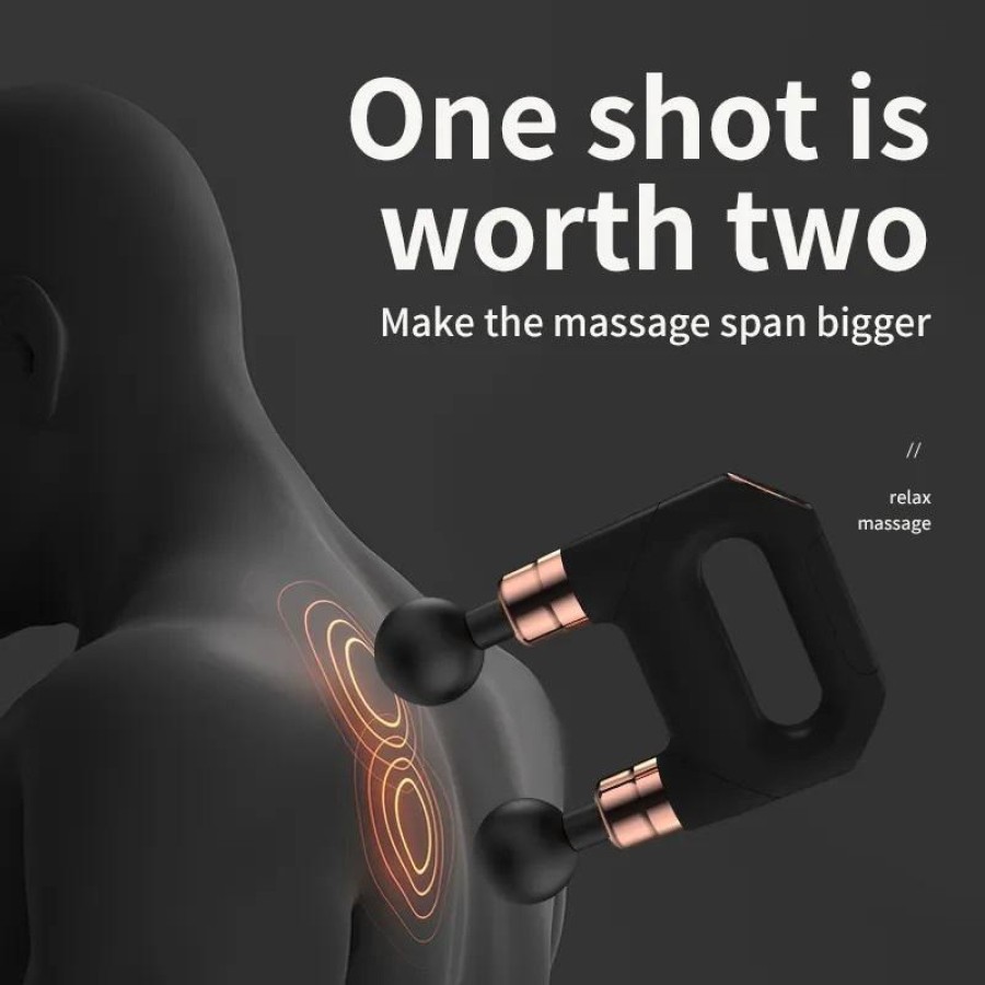  Dual Head Percussion Massage Gun with 6 Vibration Settings (MA-109)