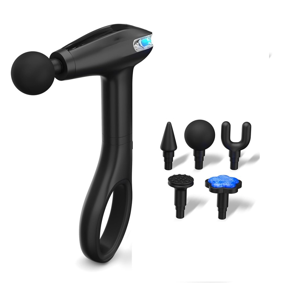 Facial Portable Body Massage Gun long Handle Grip