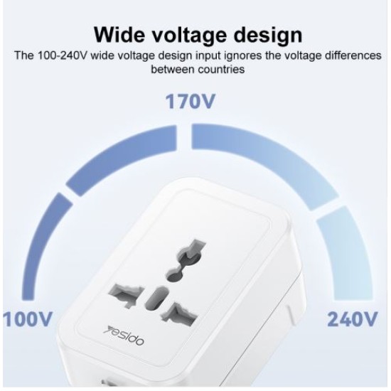 Yesido MC32 Global Universal Plug Adapter- White