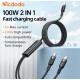 Mcdodo 2in1 100W PD Fast Charging Cable (C to C+L)
