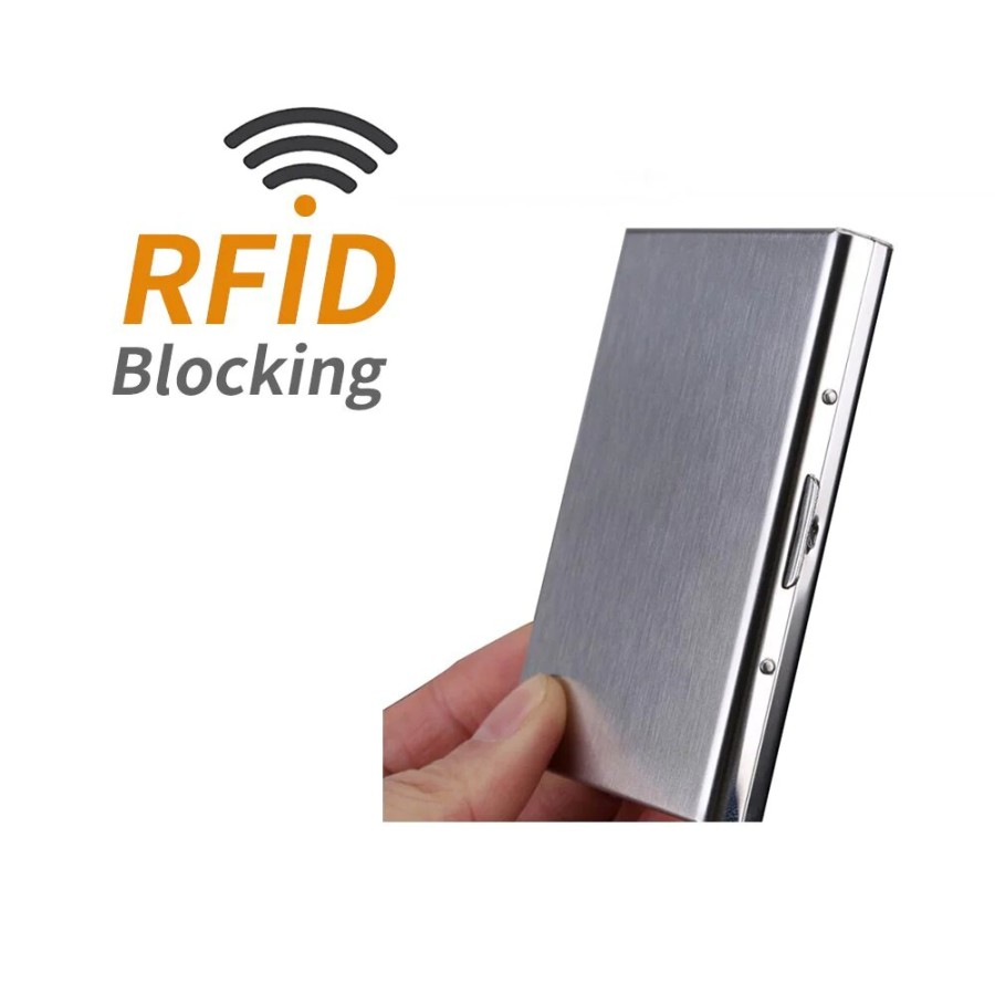 Metallic RFID Card Holder 6 Compartments