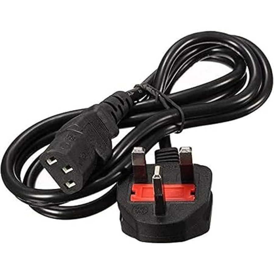 Microdigit Power 3Pin Cord With Fuse For PC Or Monitor 1.5 Meter