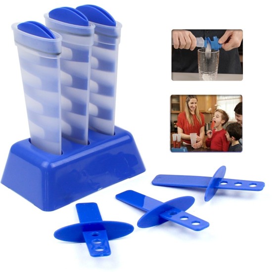 MIGHTY FREEZE ICE CUBE TRAYS AND 6 ICE POP MAKERS