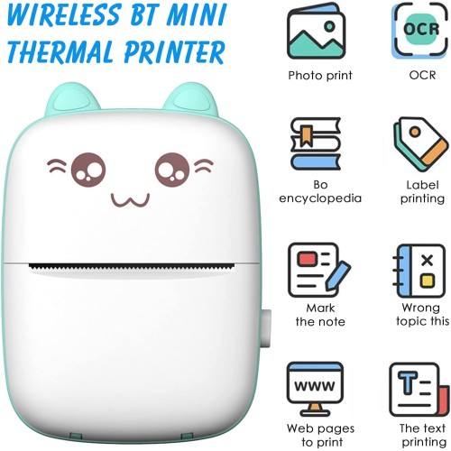 Portable Mini Pocket Wireless Bluetooth Printer - Android/iOS