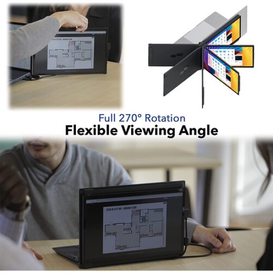 Mobile Pixels 13.3  DUEX Plus Portable IPS Laptop Monitor (Deep Gray)