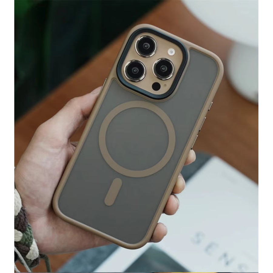 JMGOKIT For iPhone 16 Pro / 16 ProMax MagSafe Magnetic Clear Phone Case (Beige)
