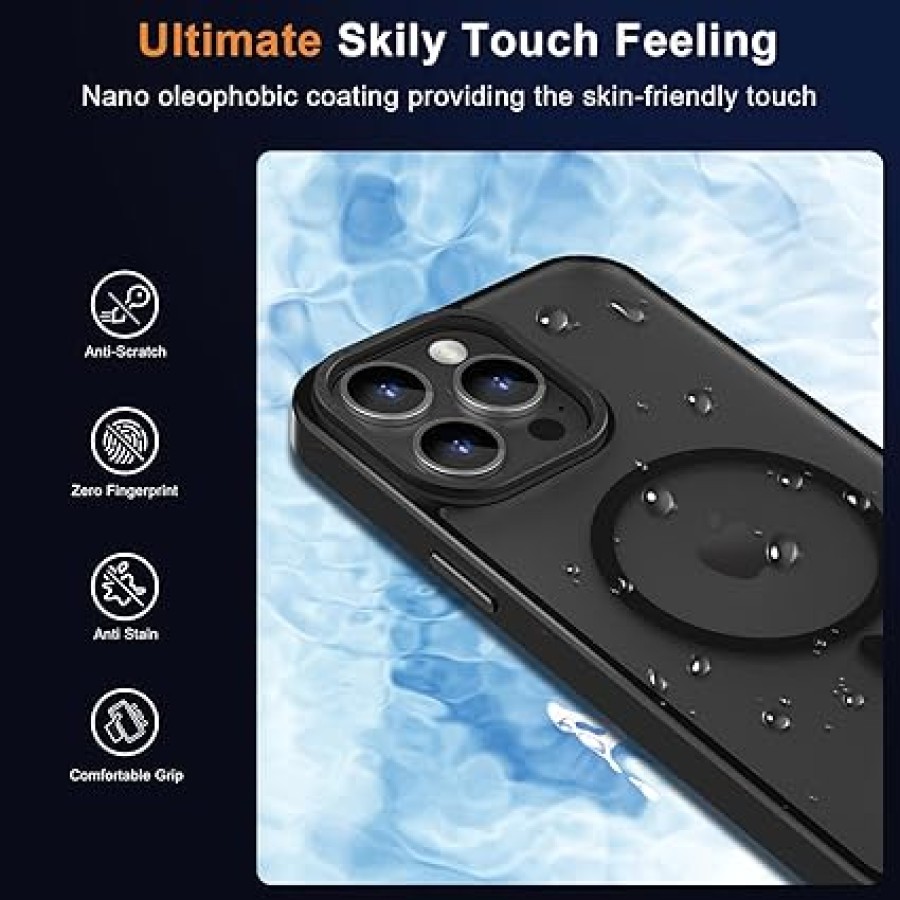JMGOKIT For iPhone 16 Pro / 16 ProMax MagSafe Magnetic Clear Phone Case (Grey)