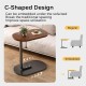 Modern C Shaped Tea Coffee Table - Brown Modern C Shaped Tea Coffee Table - Brown