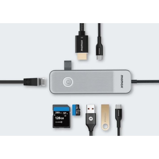 Momax ONELINK 8 in 1 mutil-funtion USB-C hub DH18