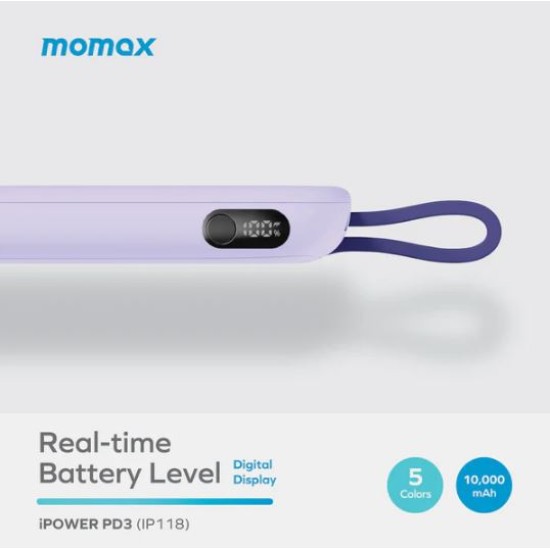 Momax iPower PD 3 10000mAh battery pack IP118B  - Blue