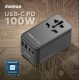 Momax 1-World 100W PD GaN 4-Ports + AC Travel Adapter (UA10D)