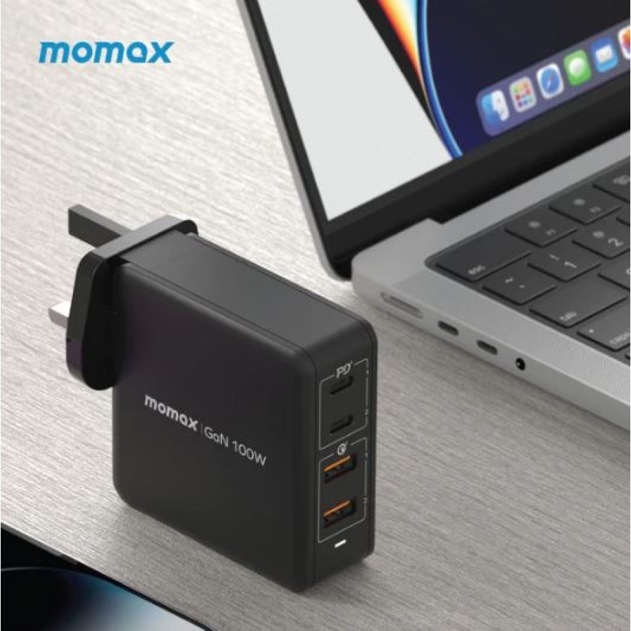 Momax ONEPLUG 100W 4-Port GaN Charger UM23AUK -Black