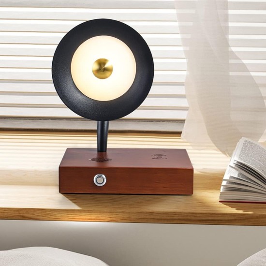 Modern Bedside Lamp with Wireless Charger Portable Bluetooth Speaker