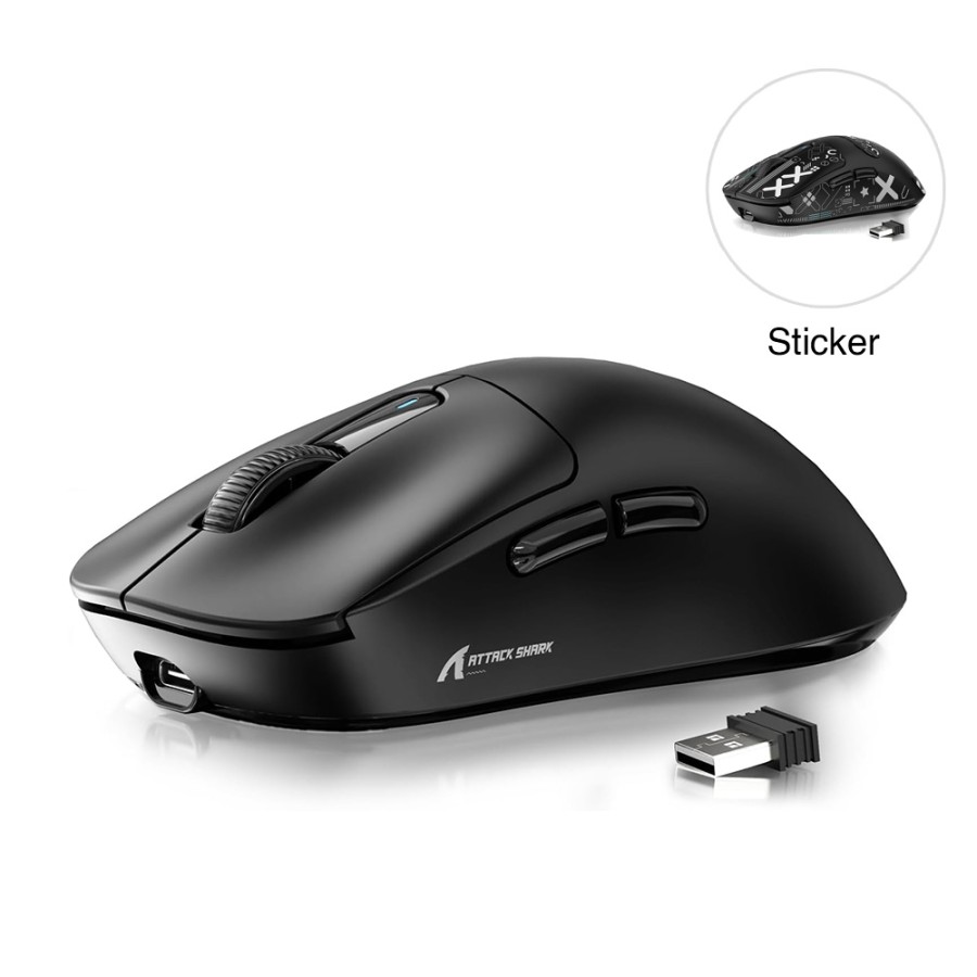 ATTACK SHARK X3 Wireless 26K DPI Gaming Mouse - Black