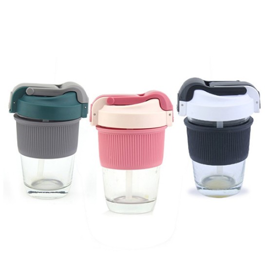 Noof & Hanoof Reusable Glass Coffee Cup - 320ml