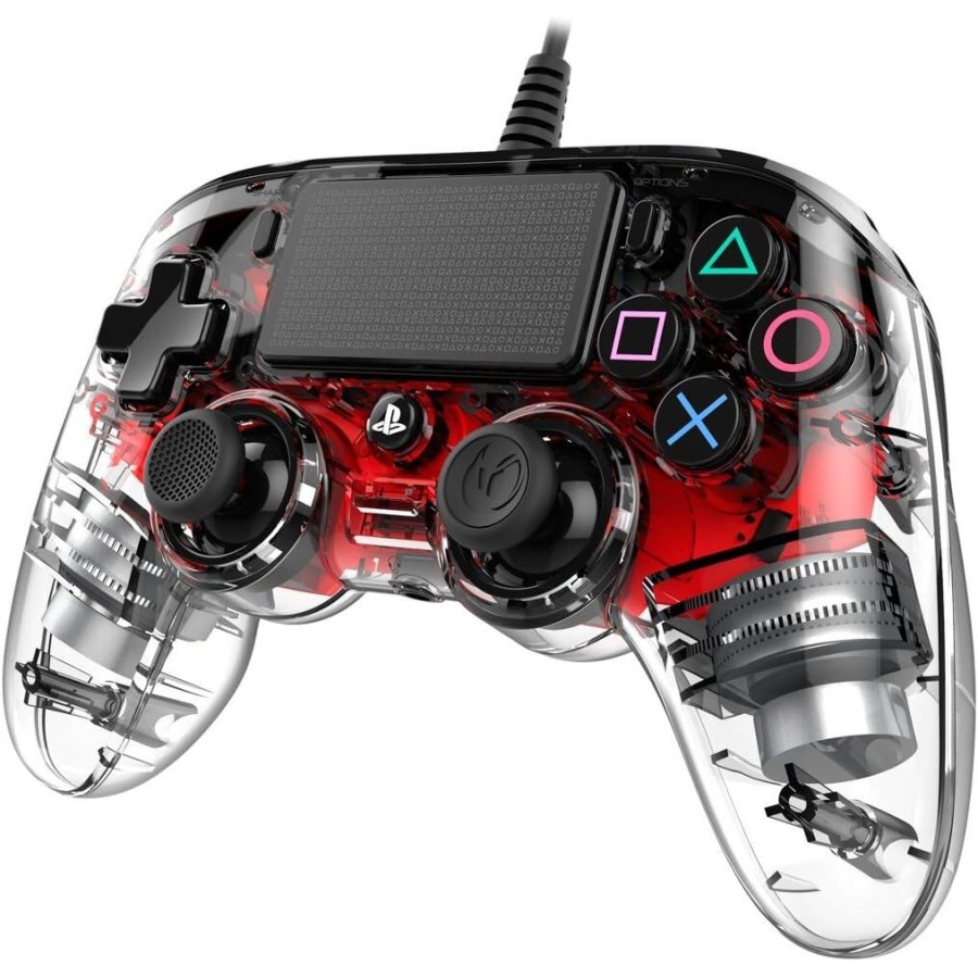 NACON Compact Wired Controller for PlayStation 4 - Crystal Red NACON Compact Wired Controller for PlayStation 4 - Crystal Red