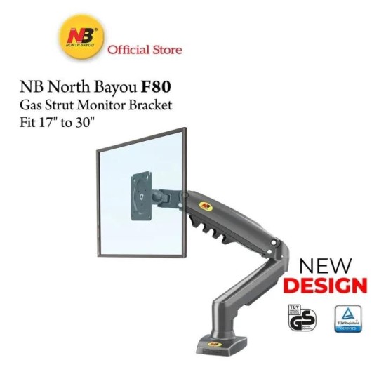 NB F80 North Bayou Gas Strut Desk Monitor Arm Monitor Mount Adjustable Stand Load