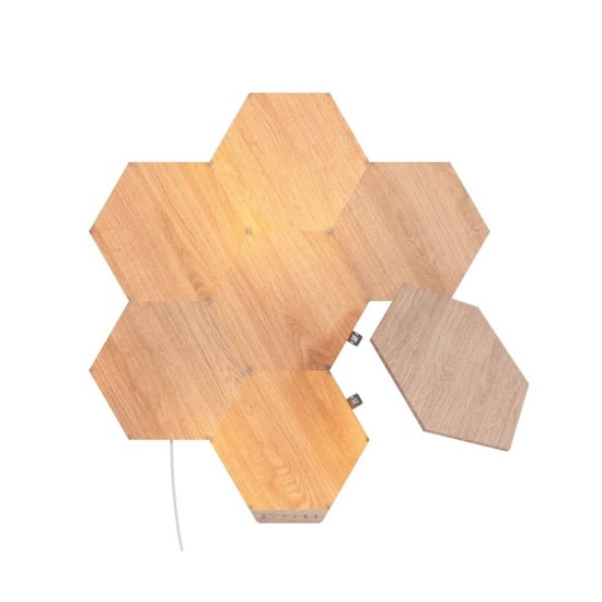 Nanoleaf - Elements - Hexagons - Starter Kit - Birchwood - 7 Pack - EU/UK