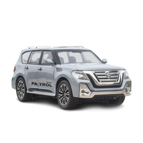 Nissan Patrol 1:24 Scale SUV Model Sport Toy Car - Metallic Silver