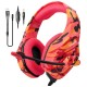 ONIKUMA K1B Gaming Headphones - Camouflage Red