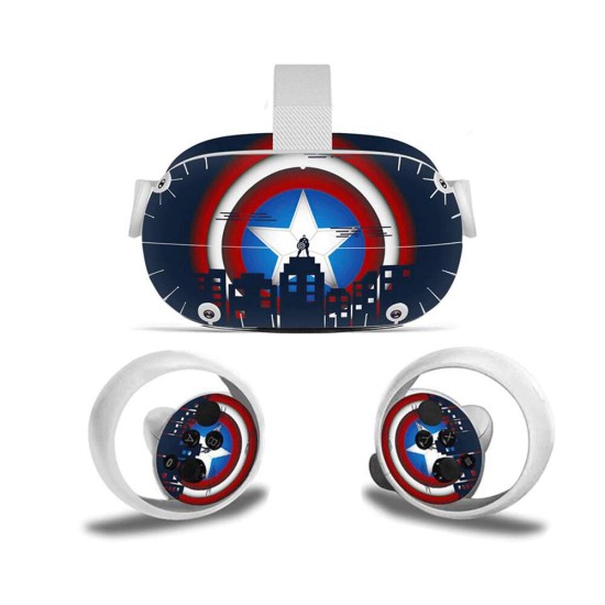 Oculus Quest 2 VR Glasses Skin Sticker - Captain America 0164