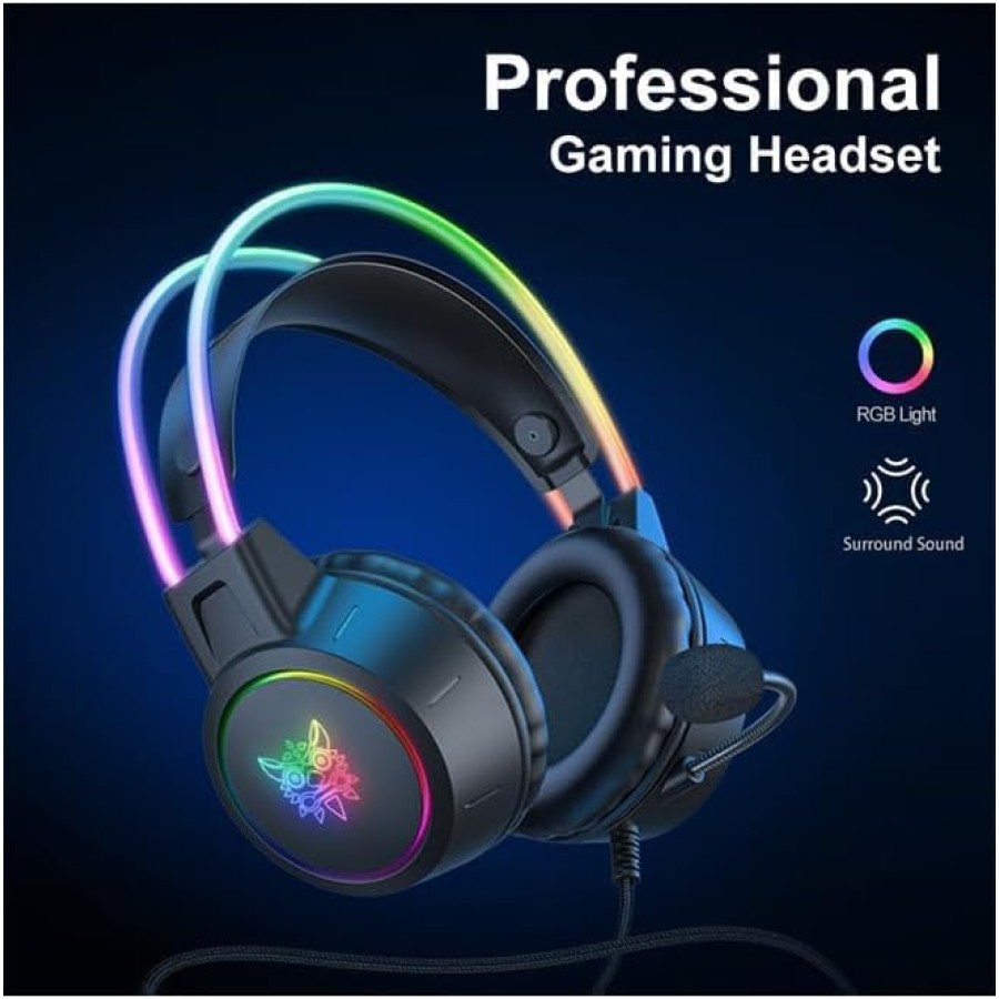 Onikuma X15 Pro RGB Wired Gaming Headset with Mic Over-Ear