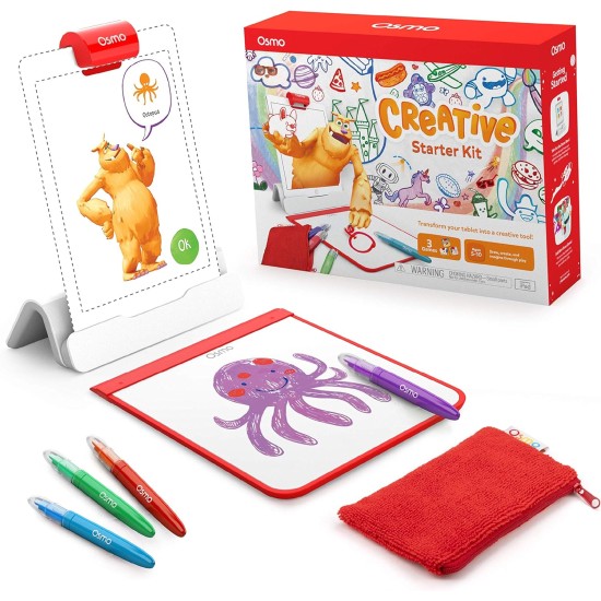 Osmo - Creative Starter Kit for iPad - 3 Educational Learning Games - Ages 5-10