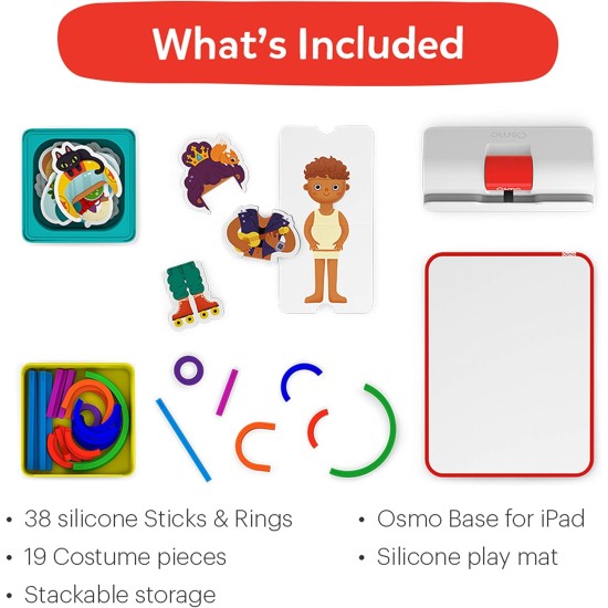 Osmo - Little Genius Starter Kit for iPad - 4 Educational Learning Games - Ages 3-5