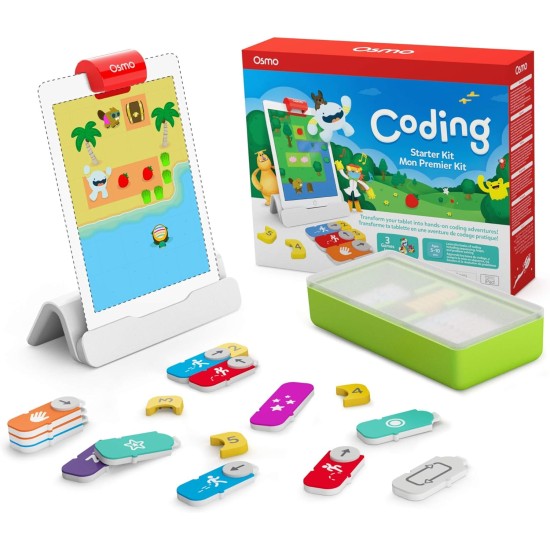 Osmo Coding Starter Kit for iPad, 3 Practical Educational Games for Children Aged 5-10