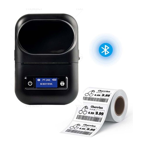 Portable Mini Thermal Label Barcode Printer PT-260