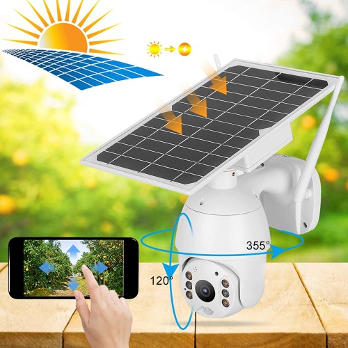 HD Intelligent Solar Energy Alert PTZ Waterproof Camera