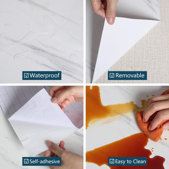 Waterproof Self Adhesive Home Kitchen Wall Sticker Roll (2meter)