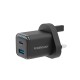 Powerology 35W PD QC 1xUSB-C 35W and 1xUSB-A 18W GaN Charger UK - Black