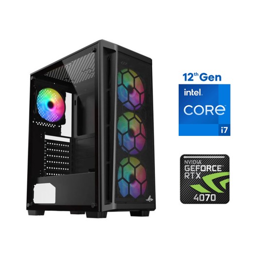 Pacman Gaming PC 12th Gen, Intel i7,1TB NVME SSD  (RTX 4070 12GB)