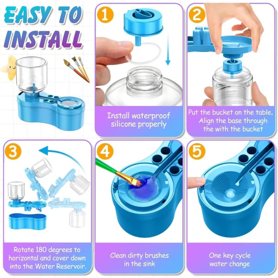 5-in-1 Painting Supplies with Drain and Brush Holder