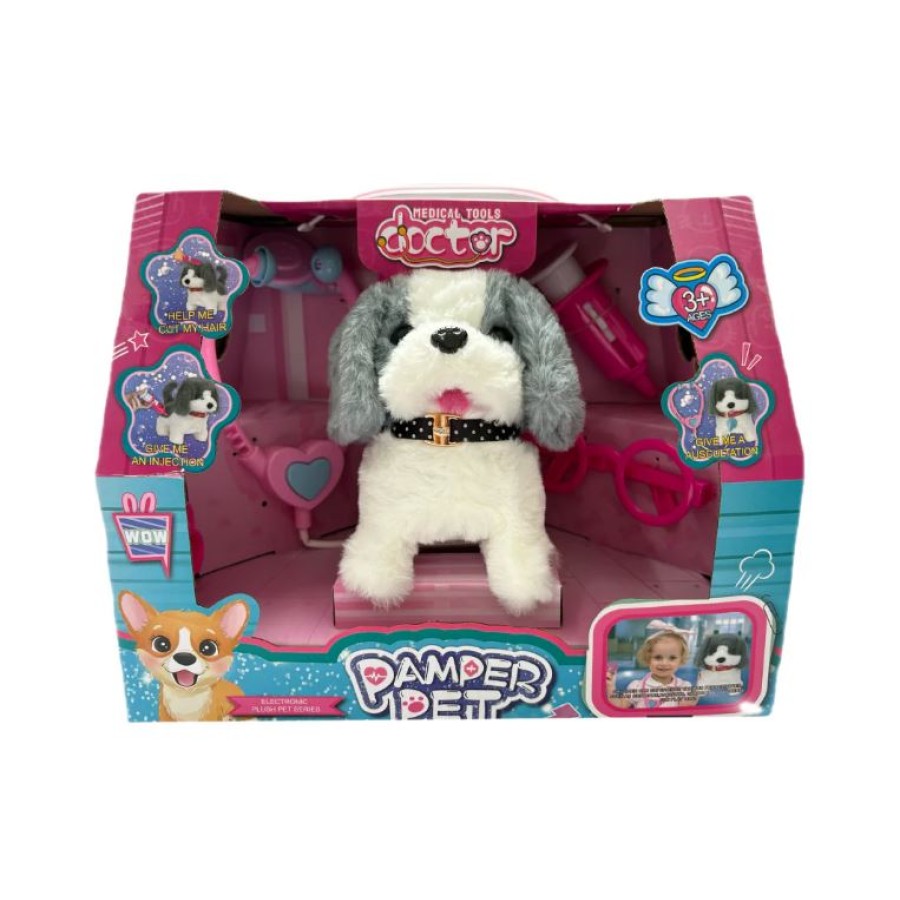 Plush Pamper Dog Pet Medical Kit Toys With Accessories
