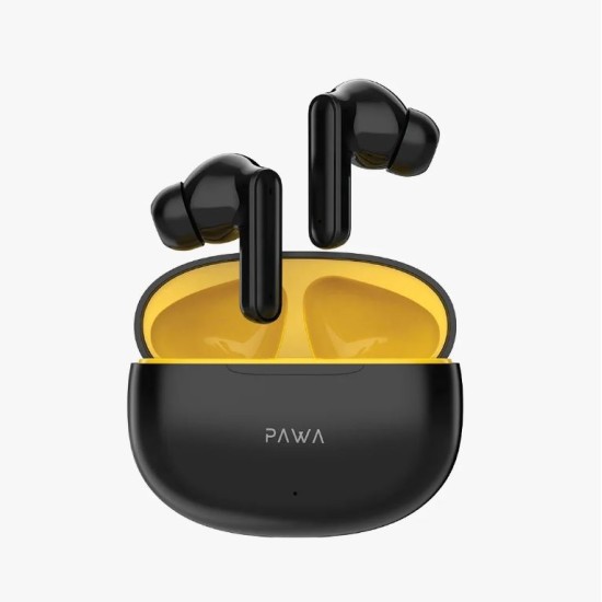 Pawa Pellucid ANC True Wireless Earbuds - Black/Yellow