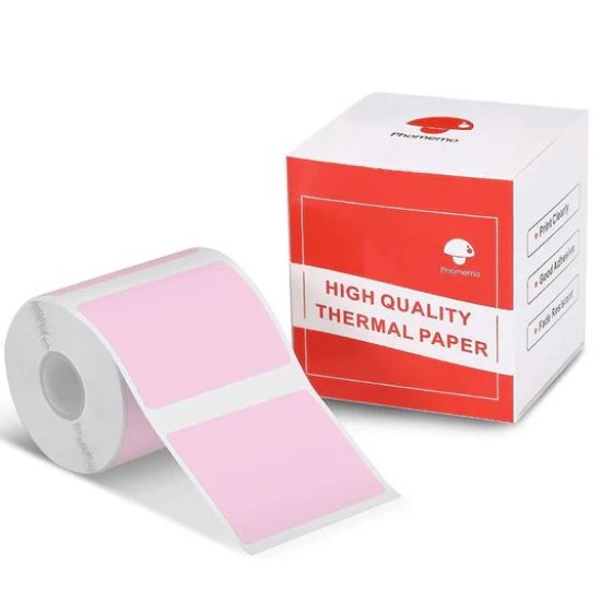 Phomemo Printer Labels 40x30mm/230Pcs Square/Pink