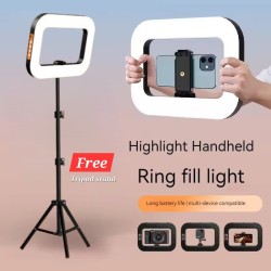 Smartphone Video Record Ring Light Handheld & Tripod Shoot Smartphone Video Record Ring Light Handheld & Tripod Shoot