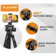 Plokama PK-9950 Portable Aluminum Alloy Tripod + Earldom EH268 Magsafe Phone Holder