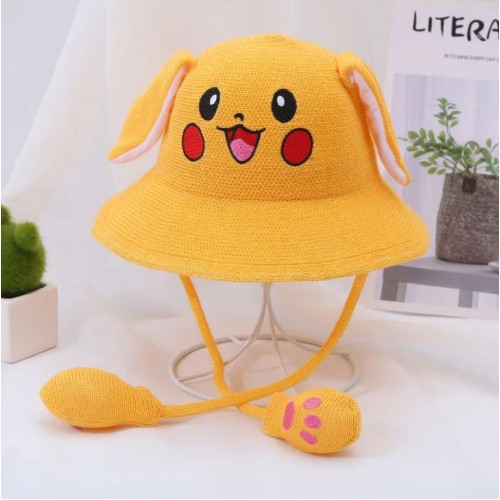 Pokemon Moving Ears Kawaii Pikachu Knit Anime Hat - Yellow