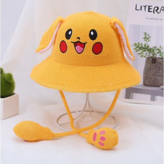 Pokemon Moving Ears Kawaii Pikachu Knit Anime Hat - Yellow