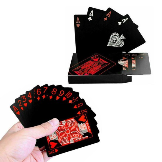 PVC Plastic Poker Cards - RED