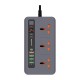 Porodo 3 AC 4 USB-A & USB-C PD 20W Hub 2M UK Grey Porodo 3 AC 4 USB-A & USB-C PD 20W Hub 2M UK Grey