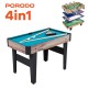 Porodo Lifestyle Multi-Game Table Foosball | Billiards | Hockey | Table Tennis