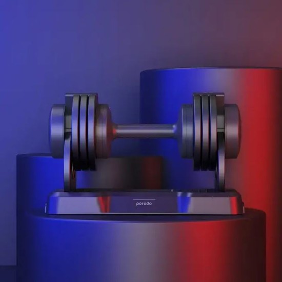 Porodo 55 LB Single Adjustable Smart Dumbbell