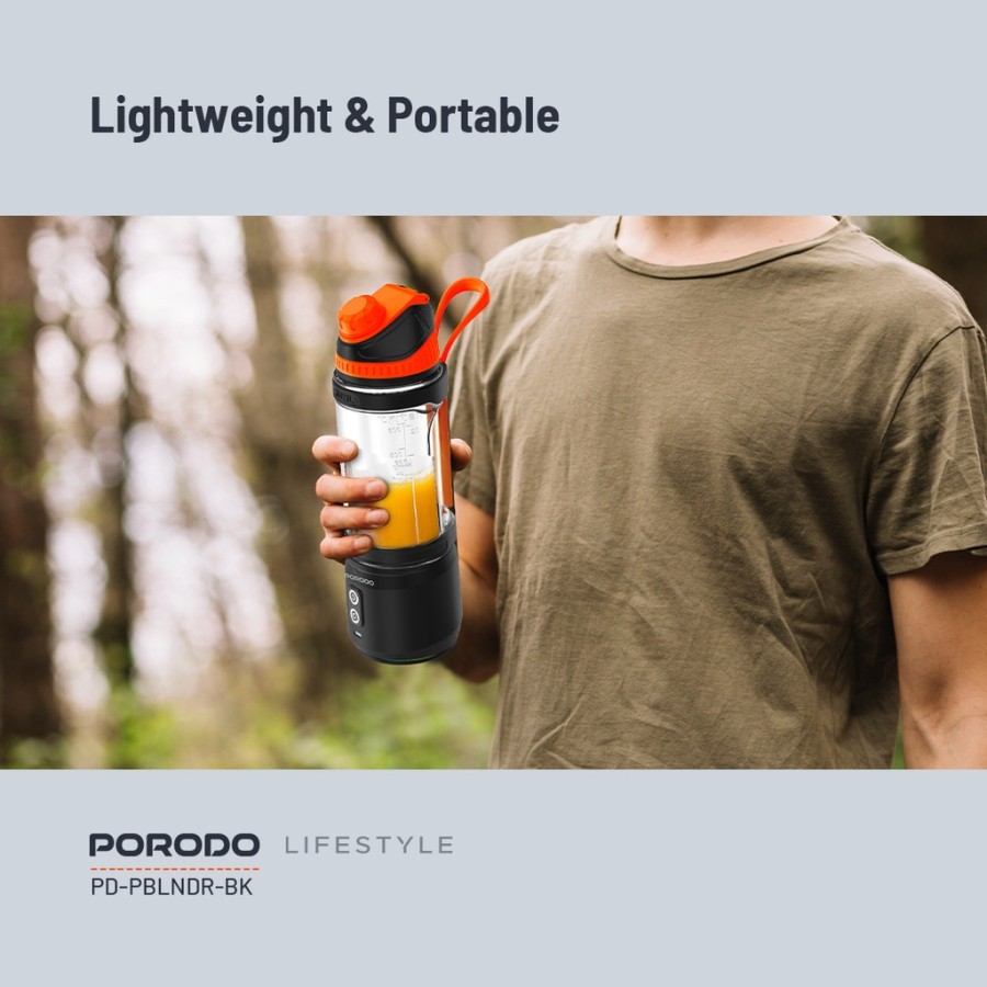 Porodo Lifestyle Dual Spin Clockwise & Reverse Portable Blender -Black Porodo Lifestyle Dual Spin Clockwise & Reverse Portable Blender -Black
