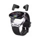 Porodo Pulse Smartwatch With Earbuds - Silver Porodo Pulse Smartwatch With Earbuds - Silver