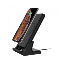 Poweology 2in1 Fast- Wireless Power Bank 1000mAh - Black Poweology 2in1 Fast- Wireless Power Bank 1000mAh - Black